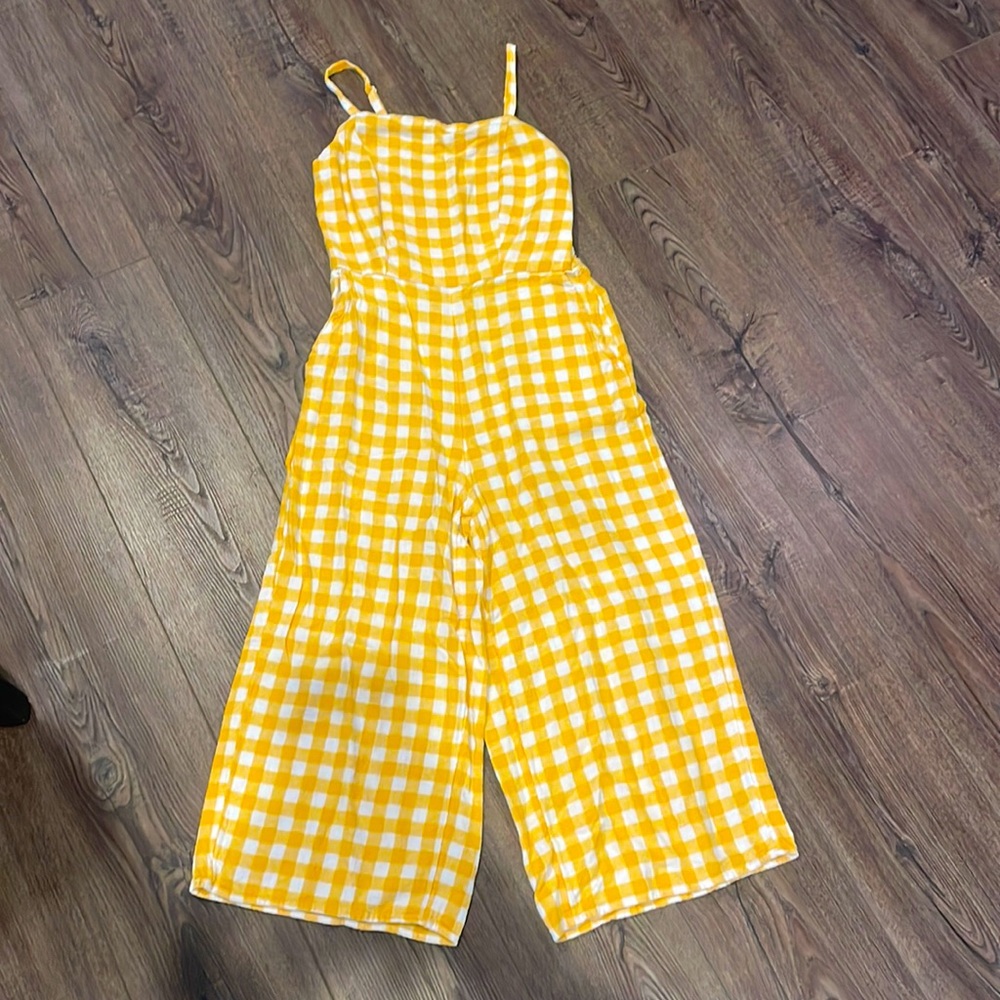 Yellow and white jumpsuit NEW NEVER WORN
